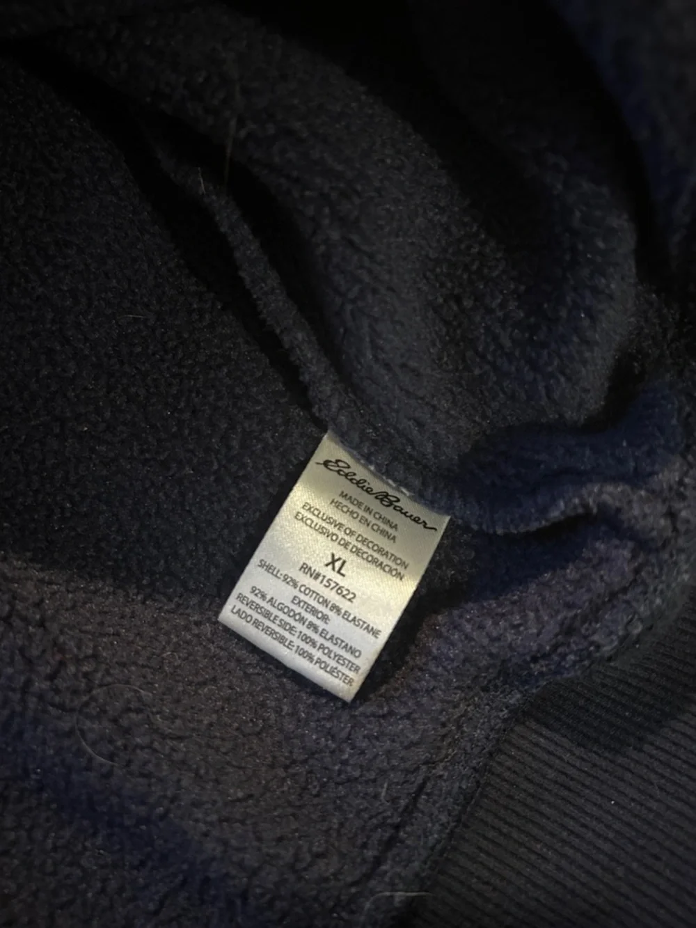 Eddie Bauer Navy Crewneck - Picture 3 of 5